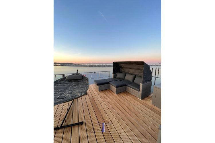 Hausboot Fjord Haven Mit Biosauna In Barth Zewnętrze zdjęcie